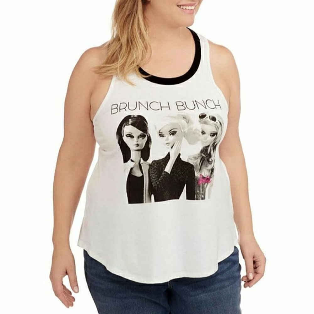New Project Karma Barbie Brunch Bunch Graphic Tank - Size 1X